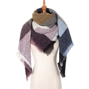 Shawl Scarf Autumn And Winter Large Plaid Triangle