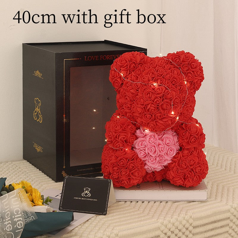 Rose Teddy Bear Eternal Flower PE Foam