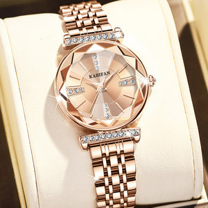 Women's Diamond Mirror Fashion Waterproof Steel Watch