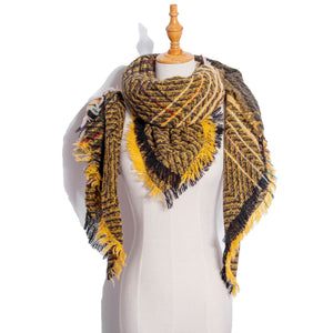 Shawl Scarf Autumn And Winter Large Plaid Triangle