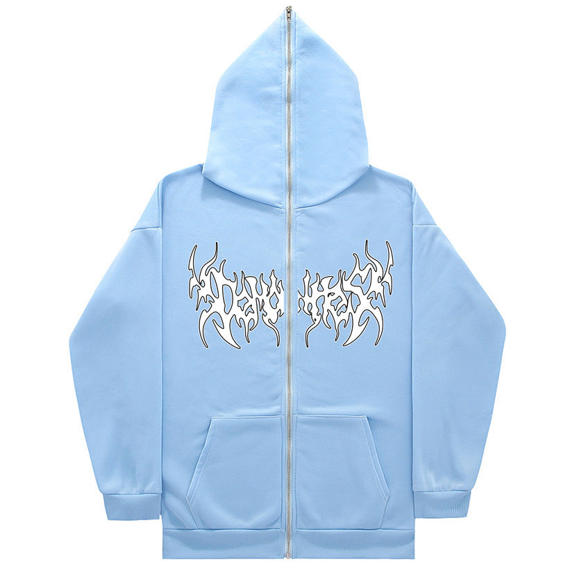 Personalized All-matching Loose Casual Zipper Hoodie