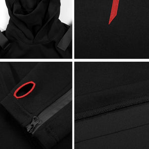 Functional And Trendy High Necked Hooded Woven Hoodie