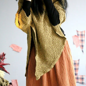 Thick Linen Thick Warm Artistic Loose Cape Shawl