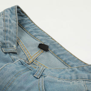 Sweet Cute Butterfly Wash Denim Trousers