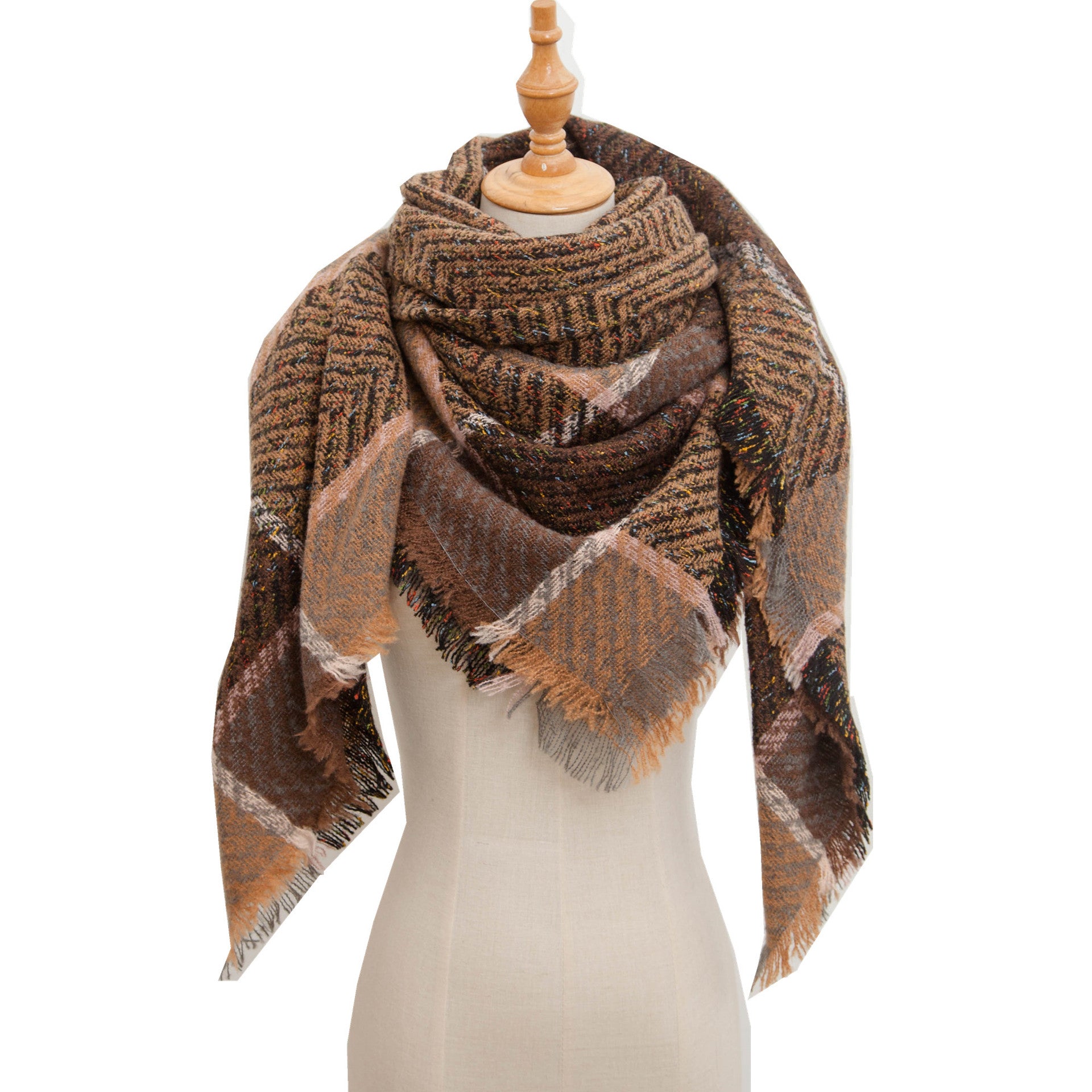 Shawl Scarf Autumn And Winter Large Plaid Triangle