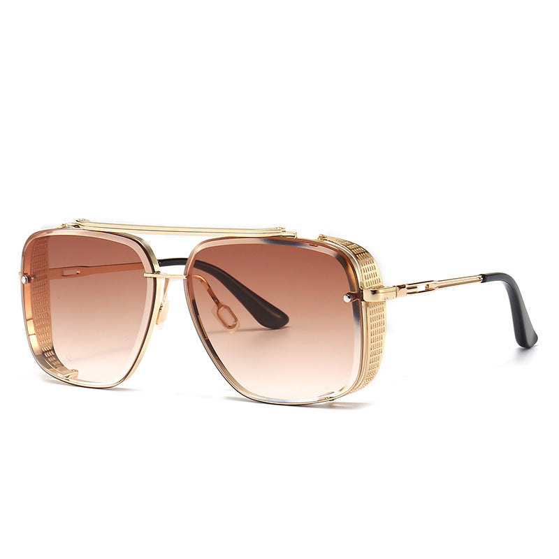 Fashion Metal Trimming Sun-resistant Sunglasses