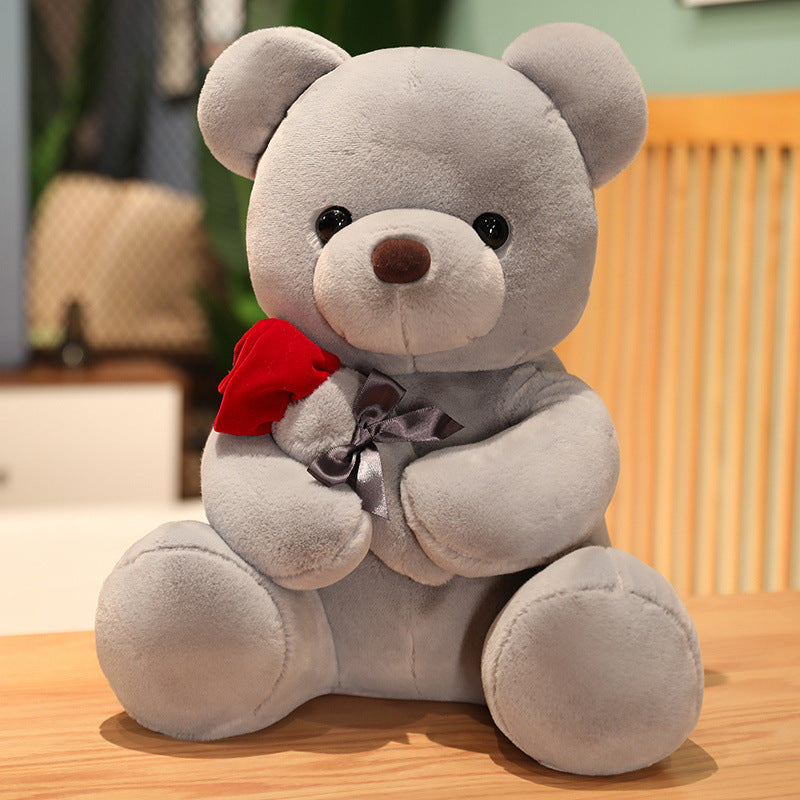 23-45cm New Lovely Hug Roses Teddy Bear Plush Pillow Stuffed Soft