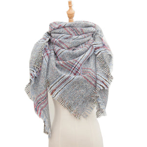 Shawl Scarf Autumn And Winter Large Plaid Triangle