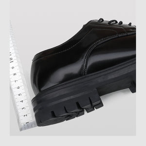Personalized Low Cut Thick Sole Casual Split Toe Leather Shoes