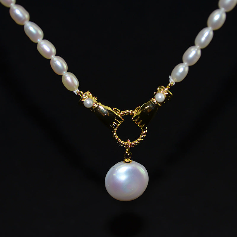 4-5mm Freshwater Beige Pearl Necklace