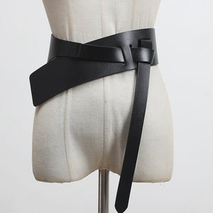 Women's Fashion Leather Decoration Wide Belt