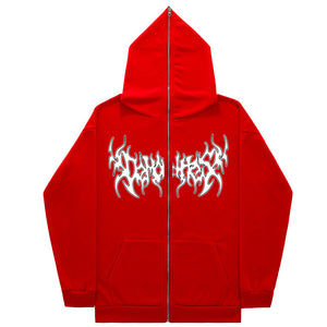 Personalized All-matching Loose Casual Zipper Hoodie