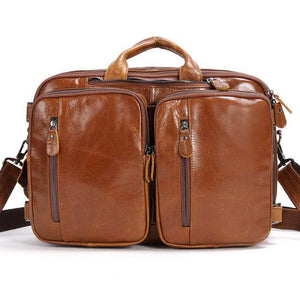 Men's Multi-functional First-layer Imported Leather Bag