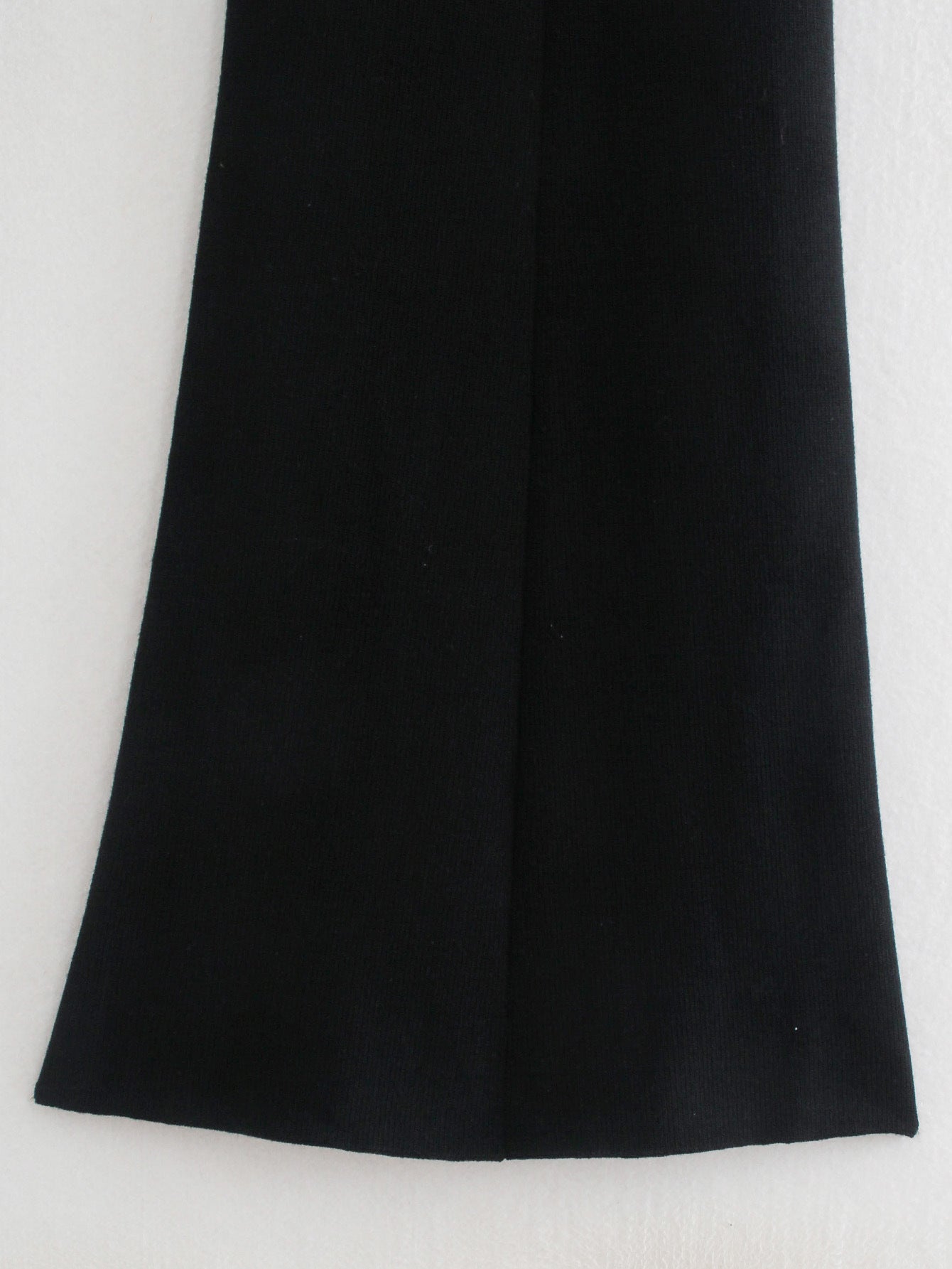 Black Chain-embellished Cross-strap Knitted Dress