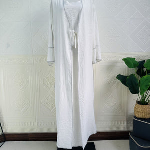 Dubai Turkey Cardigan With Inner Wear Dress