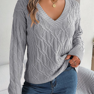 Women's Fashion Casual Solid Color Twist Long Sleeve Turtleneck Sweater