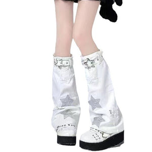 Embroidery Pentagram Female Mid-calf Length Loose Socks