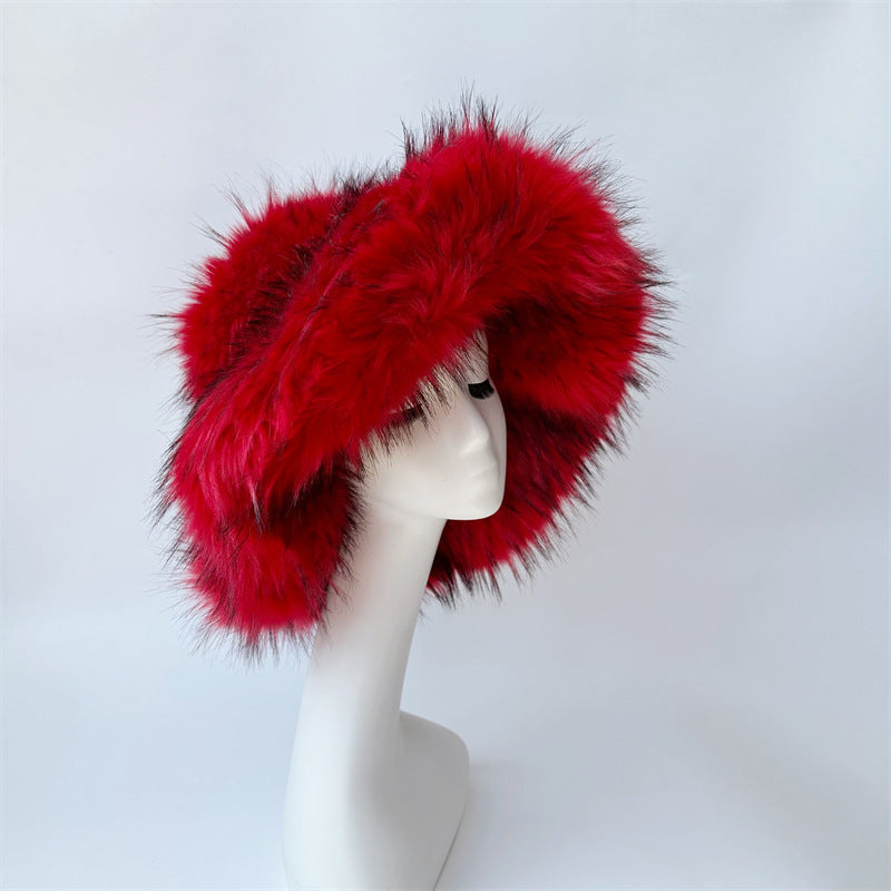 Warm Environmental Protection Fur Raccoon Fur Thickened Autumn And Winter Personalized Punk Hat