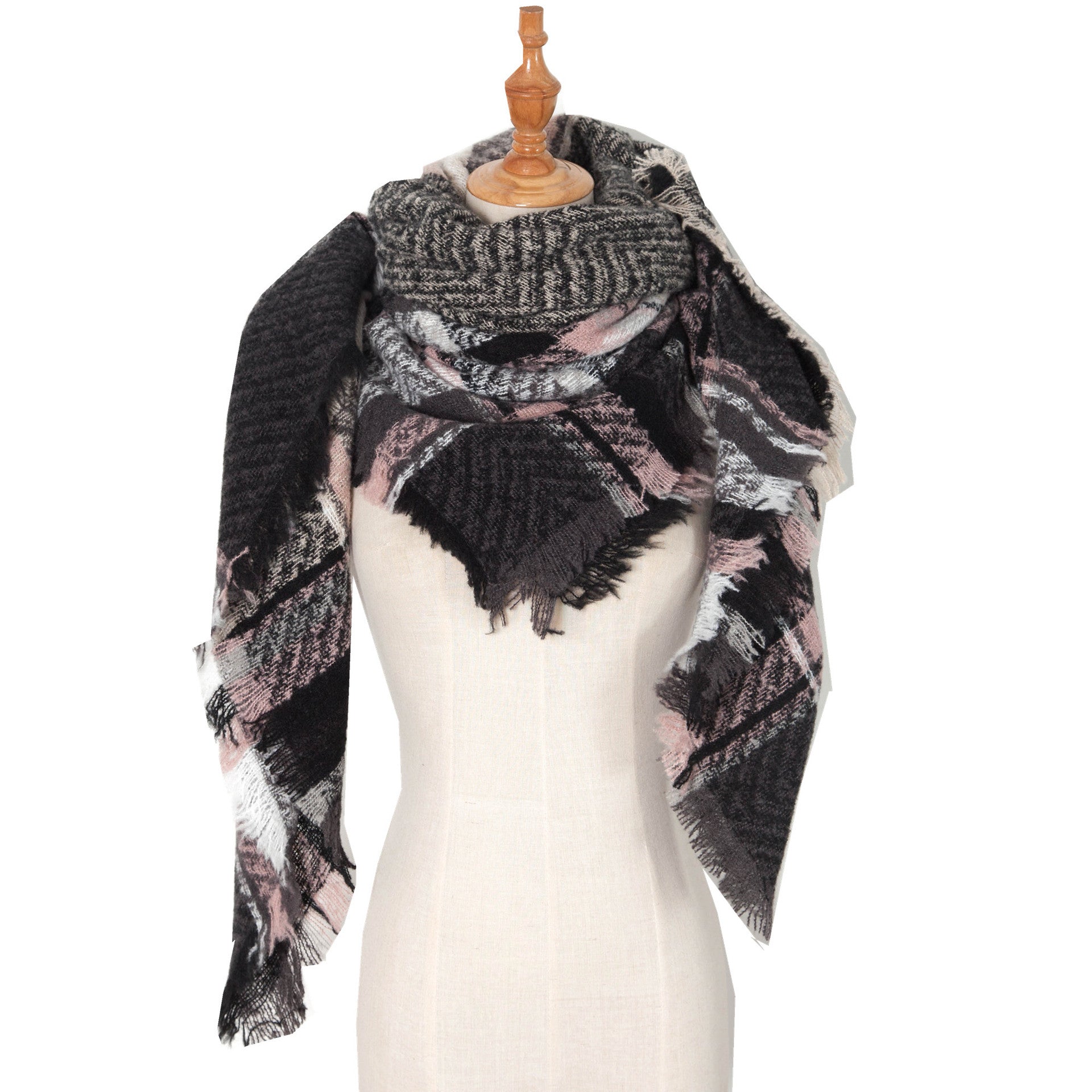 Shawl Scarf Autumn And Winter Large Plaid Triangle