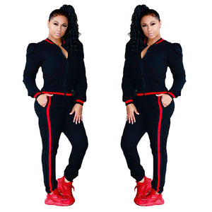 Women's Lantern Sleeve Sports Leisure Suit