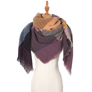 Shawl Scarf Autumn And Winter Large Plaid Triangle