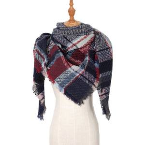 Shawl Scarf Autumn And Winter Large Plaid Triangle