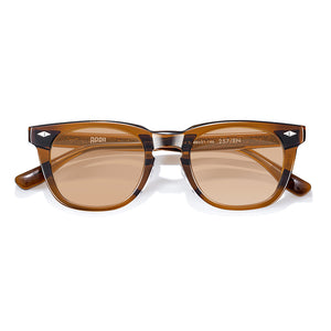 Handmade Vintage Plate Transparent Tea Square Frame Sunglasses