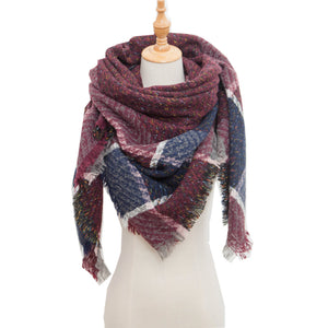 Shawl Scarf Autumn And Winter Large Plaid Triangle