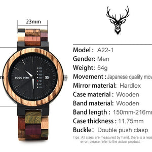 Wood Couple's European And American Style Calendar Watch
