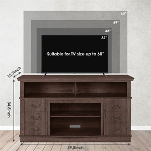TV Cabinet Vintage Living Room Wood TV Stand
