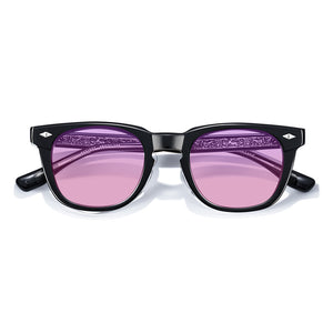 Handmade Vintage Plate Transparent Tea Square Frame Sunglasses