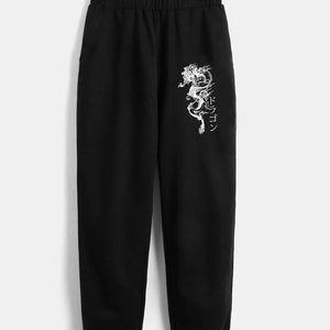 Middle And Big Children Animal Print Autumn Loose Casual Trousers