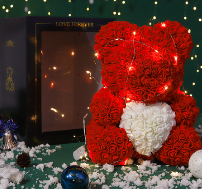Rose Teddy Bear Eternal Flower PE Foam