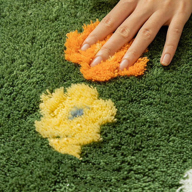 Carpet Plants Flower Bedroom Rug