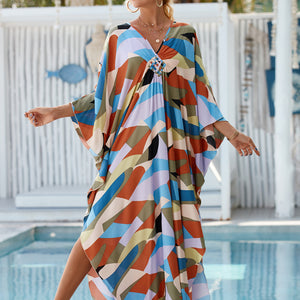 European And American Women's Seaside Vacation Robe Beach Dress Long Skirt