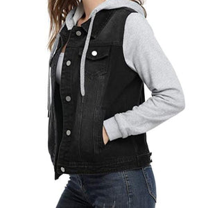 Women's Fashion Color Contrast Coat