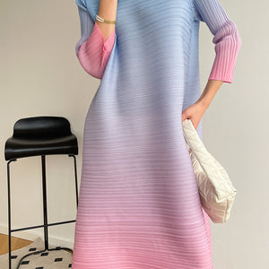 Pleated Plus Size Dress Women