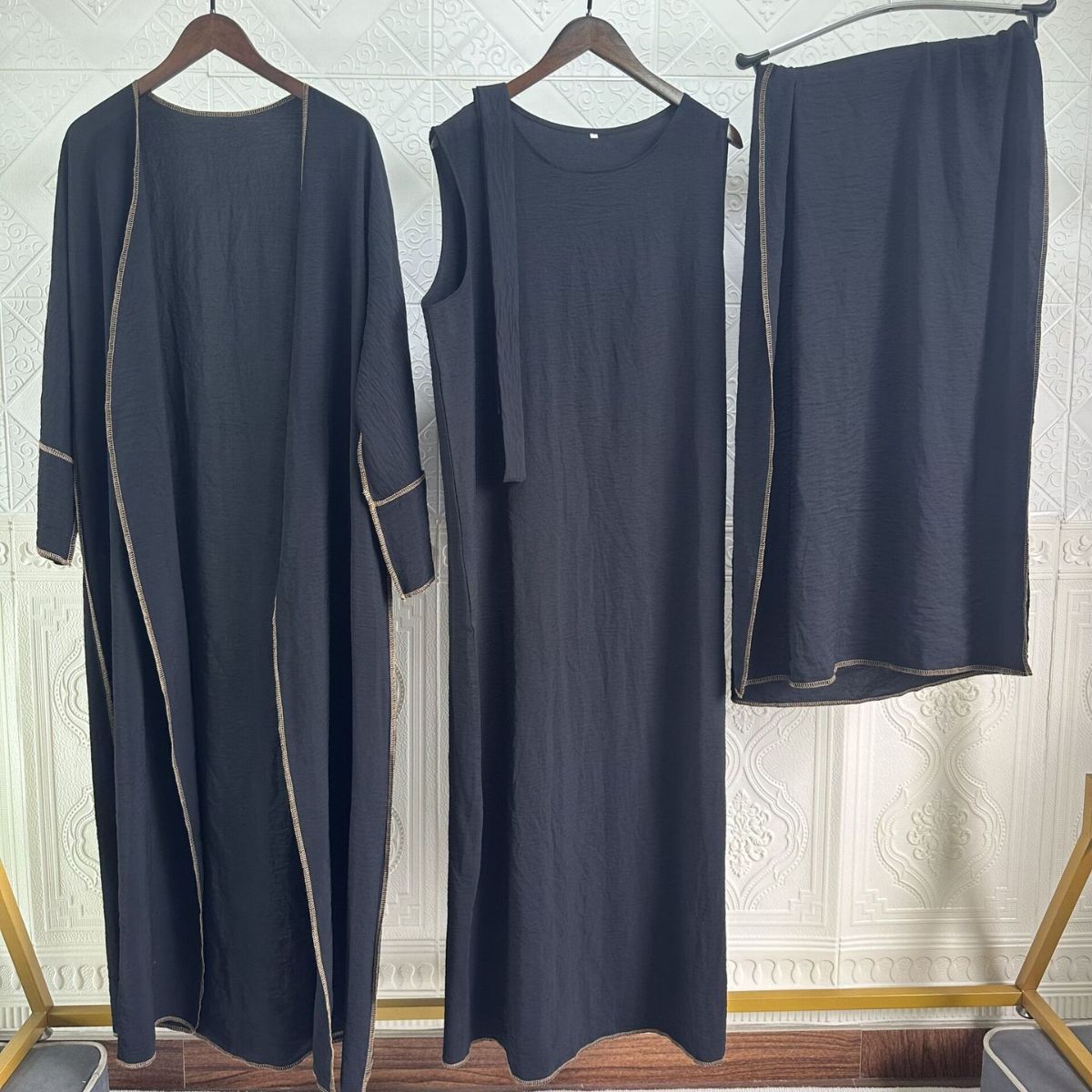 Dubai Turkey Cardigan With Inner Wear Dress
