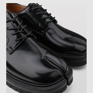 Personalized Low Cut Thick Sole Casual Split Toe Leather Shoes