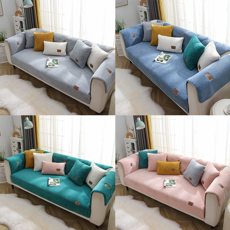 Winter Lamb Wool Sofa Towel Thicken Plush Soft And Smooth Sofa Covers