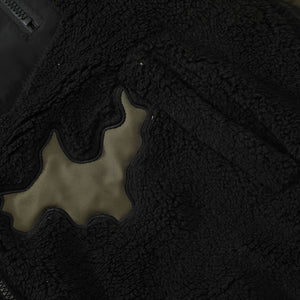 Lamb Wool Stitching Towel Embroidered Cotton-padded Coat Winter Warm-keeping Cotton Clothing American Style