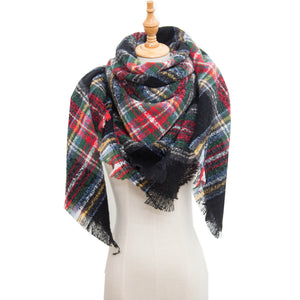 Shawl Scarf Autumn And Winter Large Plaid Triangle