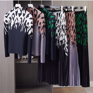 Women's Fashion Peplum Top Skirt Suit