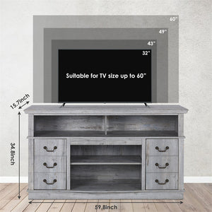 TV Cabinet Vintage Living Room Wood TV Stand