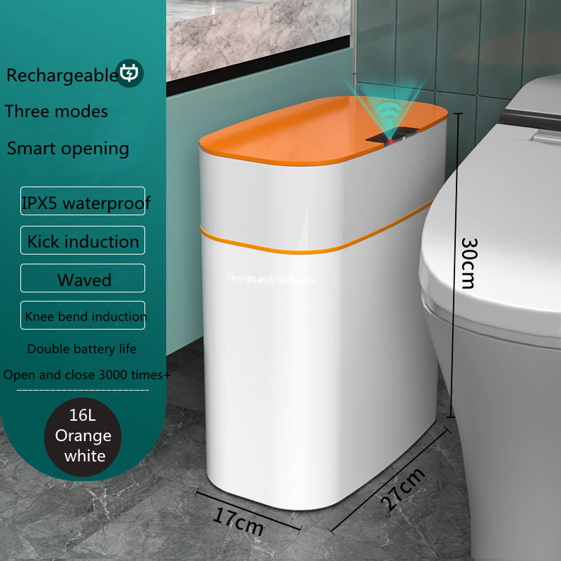 Smart Box Trash Can With Lid Storage