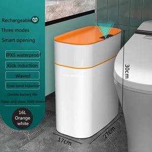 Smart Box Trash Can With Lid Storage