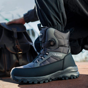 Men's Thickened Fleece-lined Ski Cotton-padded Shoes Non-slip Cold-proof Snow Boots