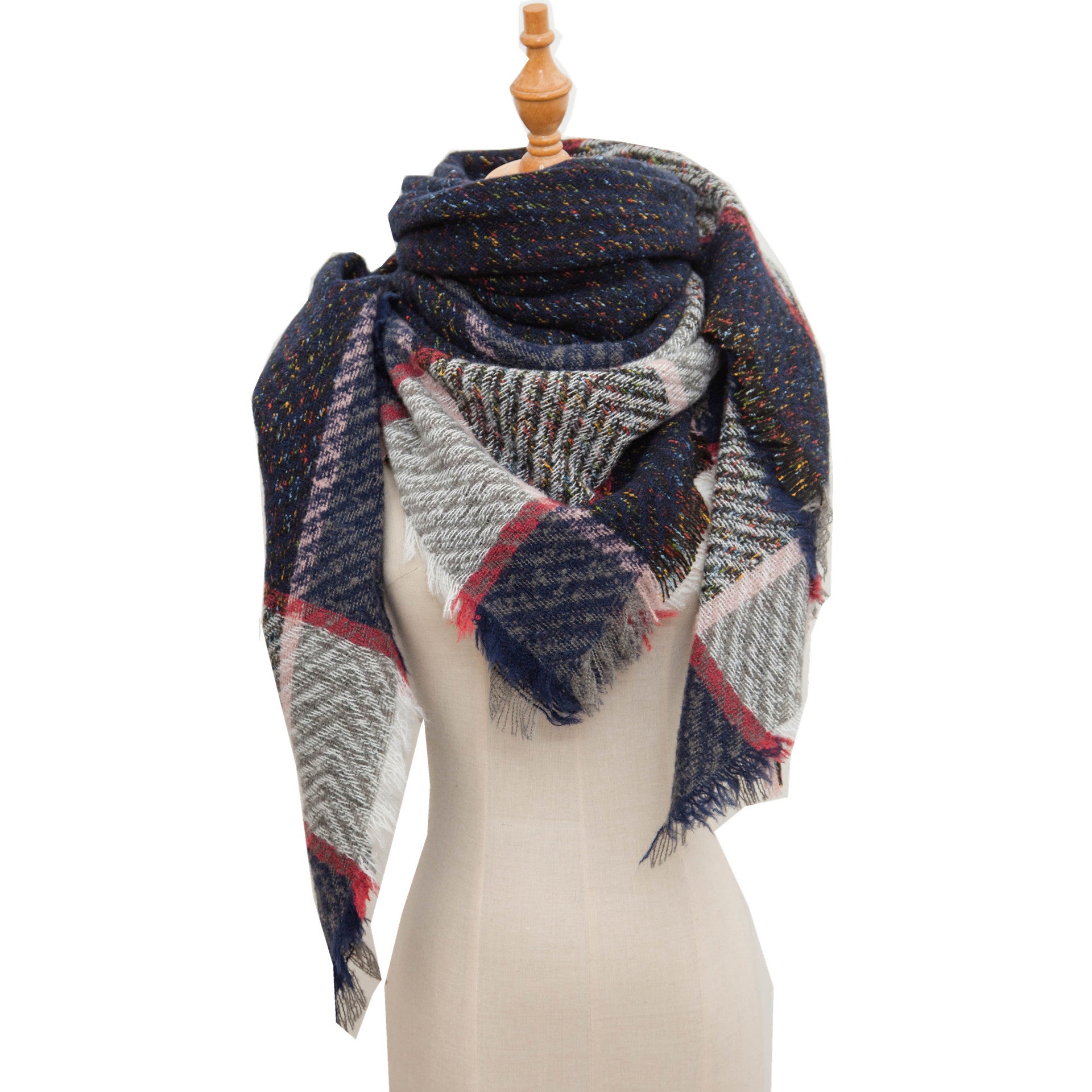 Shawl Scarf Autumn And Winter Large Plaid Triangle