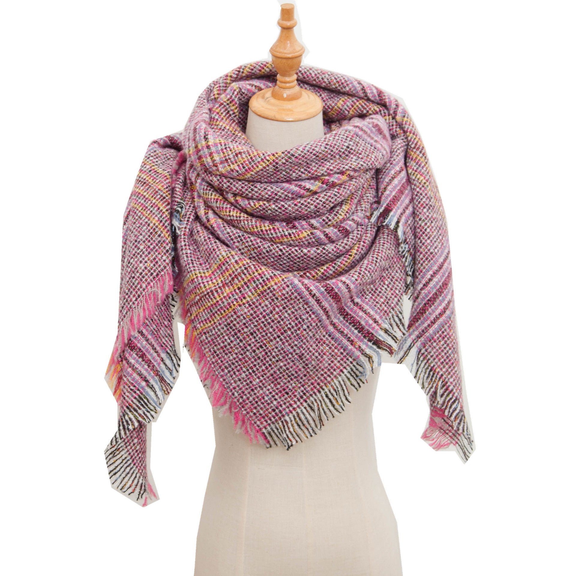 Shawl Scarf Autumn And Winter Large Plaid Triangle